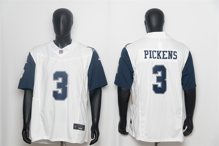 Men's Dallas Cowboys #3 George pickens White 2026 F.U.S.E Vapor Untouchable Limited Stitched Football Jersey