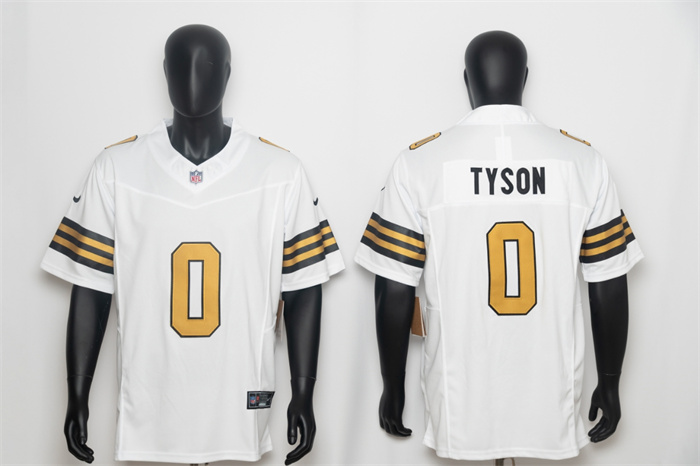 Men's New Orleans Saints #0 Jordyn Tyson White F.U.S.E. Color Rush Limited Stitched NFL Jersey