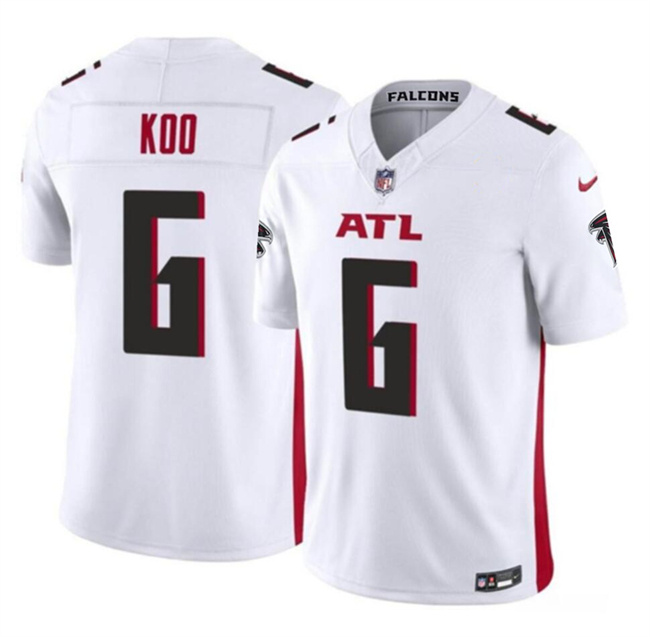 Men's Atlanta Falcons #6 Younghoe Koo White 2023 F.U.S.E. Vapor Untouchable Limited Stitched Football Jersey