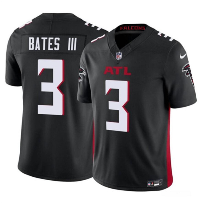 Men's Atlanta Falcons #3 Jessie Bates III Black 2023 F.U.S.E. Vapor Untouchable Limited Stitched Football Jersey