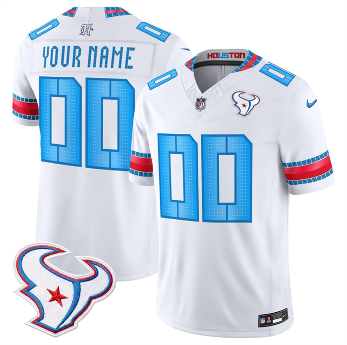 Women's Houston Texans Active Player Custom White 2026 F.U.S.E. 'HOUSTON/US' Rivalries Collection Limited Stitched Football Jersey(Run Small)