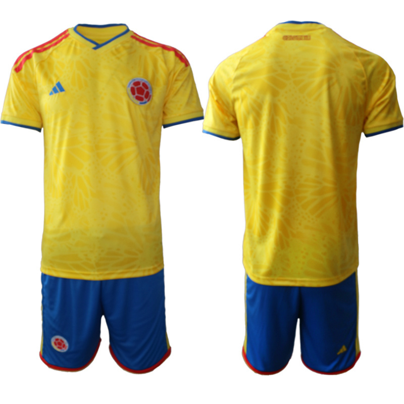 Men's Colombia Team Blank Yellow 2026 World Cup Home Soccer Jersey Suit