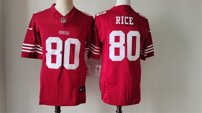 Men's NFL San Francisco 49ers #80 Jerry Rice Red 2023 F.U.S.E. Vapor Untouchable Limited Stitched Jersey