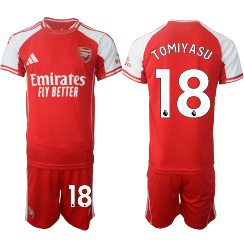 Men's Arsenal F.C #18 Takehiro Tomiyasu Red 2025 Home Soccer Jersey Suit Men's Arsenal F.C #18 Takehiro Tomiyasu Red 2025 Home Soccer Jersey Suit