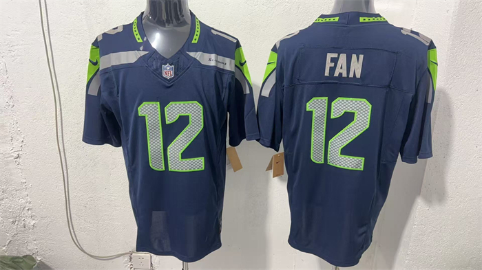 Men's Seattle Seahawks #12 Fan Navy 2026 F.U.S.E. Vapor Untouchable Limited Stitched Football Jersey