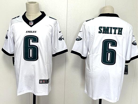 Men's Philadelphia Eagles #6 DeVonta Smith White 2024 New Vapor Untouchable Limited Stitched Football Jersey