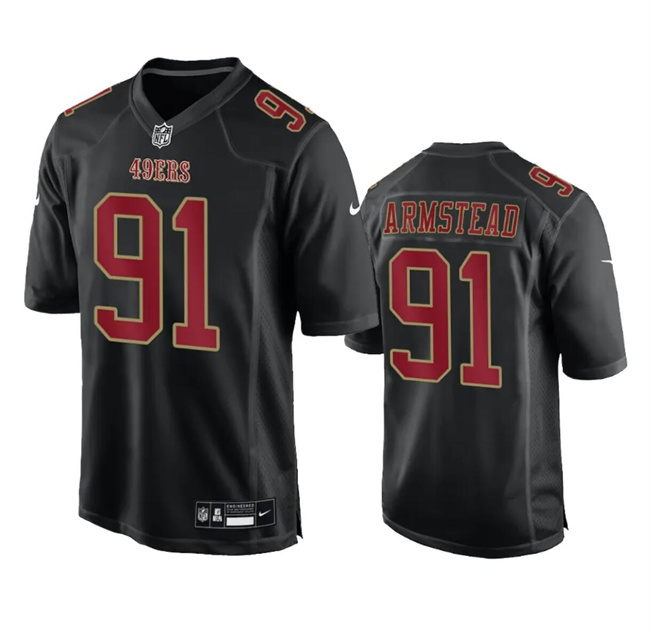 Men's San Francisco 49ers #91 Arik Armstead Black Fashion Vapor Untouchable Limited Stitched Football Jersey