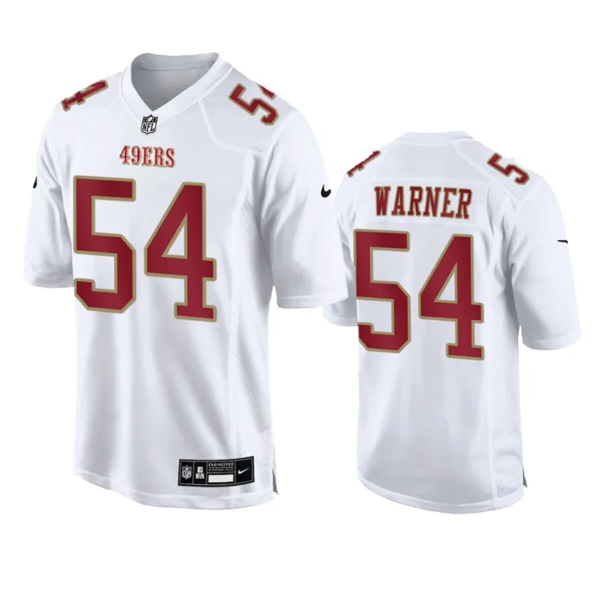 Men's San Francisco 49ers #54 Fred Warner White Fashion Vapor Untouchable Limited Stitched Football Jersey