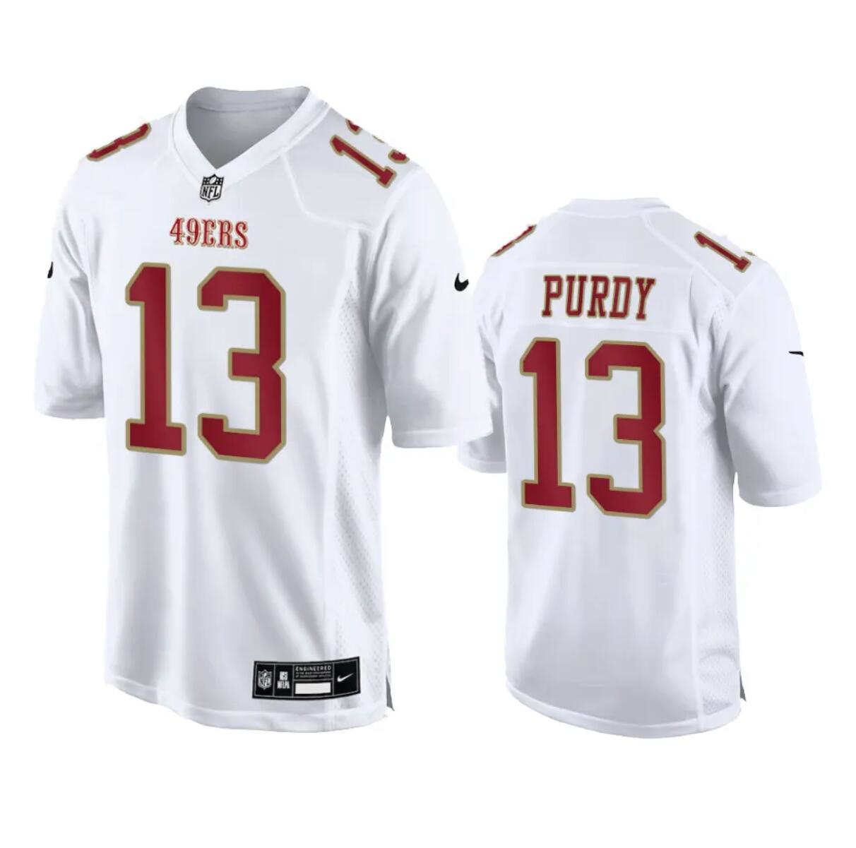 Men's San Francisco 49ers #13 Brock Purdy White Fashion Vapor Untouchable Limited Stitched Football Jersey