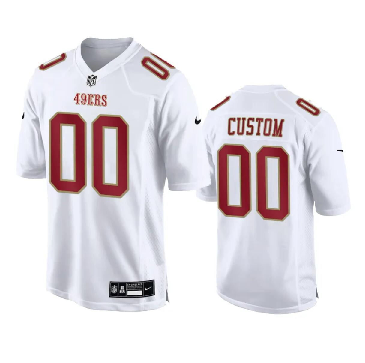 Men's San Francisco 49ers Active Player Custom White Fashion Vapor Untouchable Limited Stitched Football Jersey