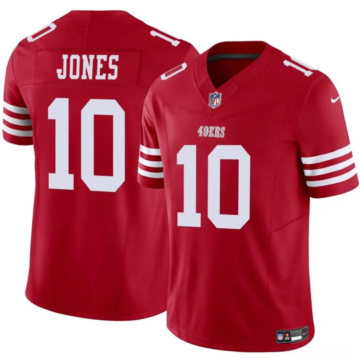 Men's San Francisco 49ers Custom Red 2025 F.U.S.E. Vapor Untouchable Limited Stitched Football Jersey
