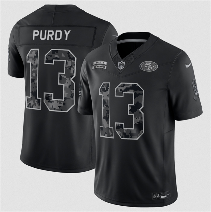 Men's San Francisco 49ers #13 Brock Purdy Black F.U.S.E. 2026 Salute to Service Limited Stitched Football Jersey