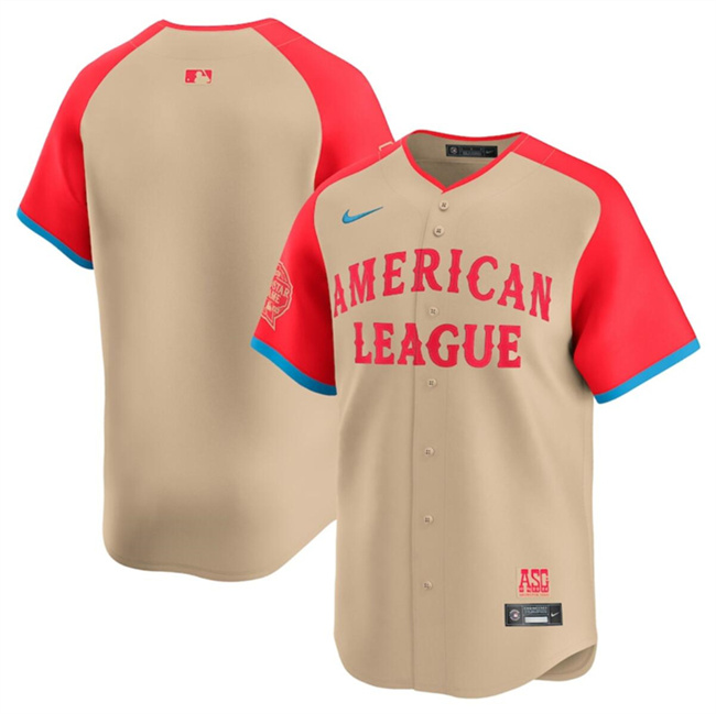 Youth American League Blank Cream 2024 All-Star Limited Stitched Baseball Jersey Youth American League Blank Cream 2024 All-Star Limited Stitched Baseball Jersey