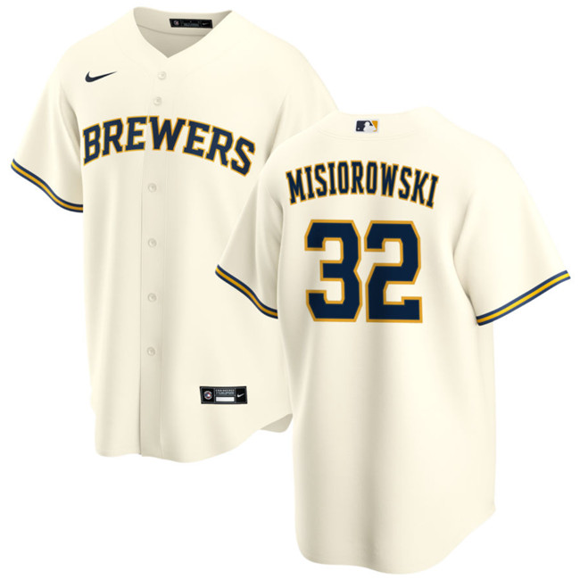 Men's Milwaukee Brewers #32 Jacob Misiorowski Cream 2025 Limited Stitched Baseball Jersey