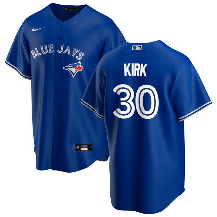 Men's Toronto Blue Jays #30 Alejandro Kirk Royal Cool Base Stitched Jersey Men's Toronto Blue Jays #30 Alejandro Kirk Royal Cool Base Stitched Jersey