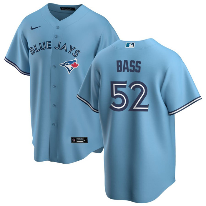 Men's Toronto Blue Jays #52 Anthony Bass Light Blue Cool Base Stitched Jersey Men's Toronto Blue Jays #52 Anthony Bass Light Blue Cool Base Stitched Jersey