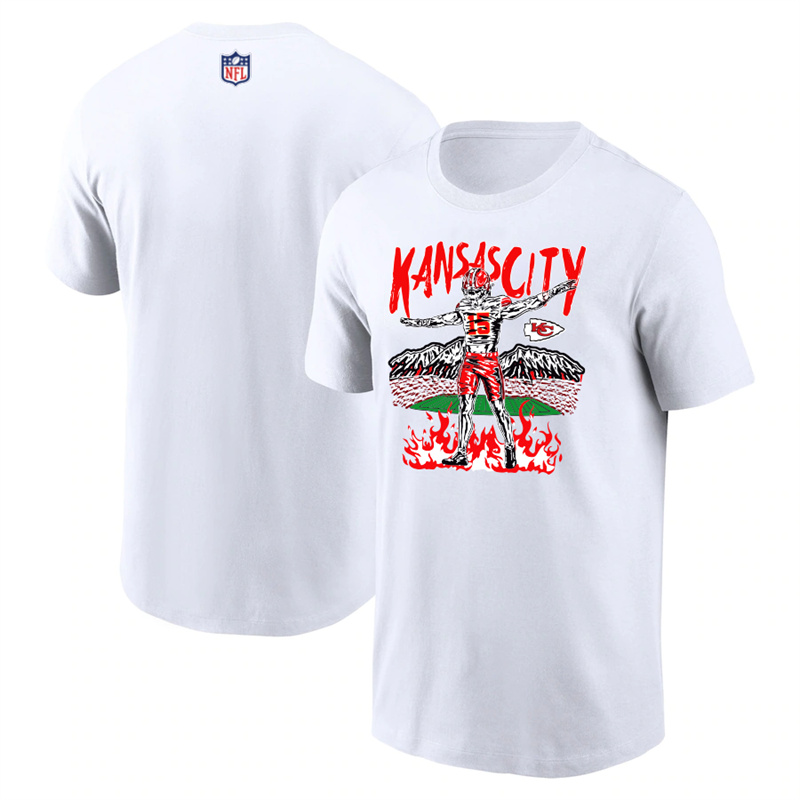 Men's Kansas City Chiefs White T-Shirt