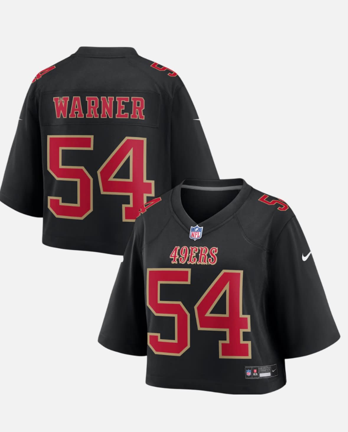 Women's San Francisco 49ers Active Player Custom Black Crop Top Limited Stitched Football Jersey(Run Small)