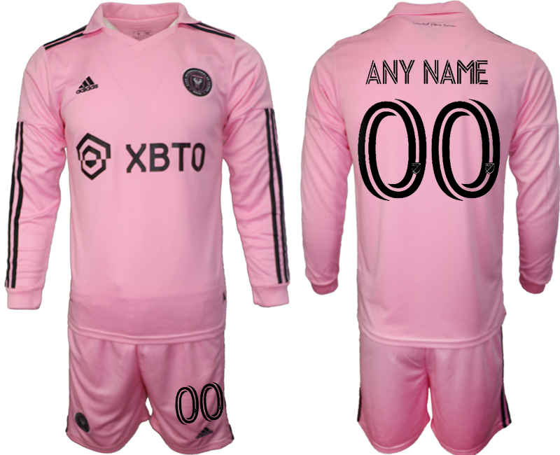 Men's Inter Miami CF Custom 2023/24 Pink Home Soccer Jersey Suit