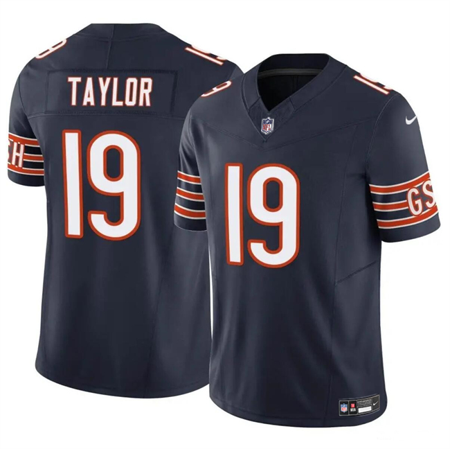 Men's Chicago Bears #19 Tory Taylor Navy 2023 F.U.S.E. Vapor Stitched Football Jersey