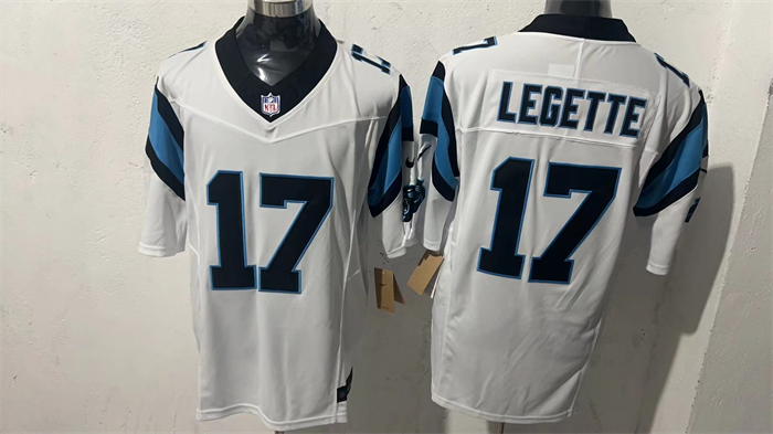 Men's Carolina Panthers #17 Xavier Legette White F.U.S.E. Vapor Limited Stitched Football Jersey