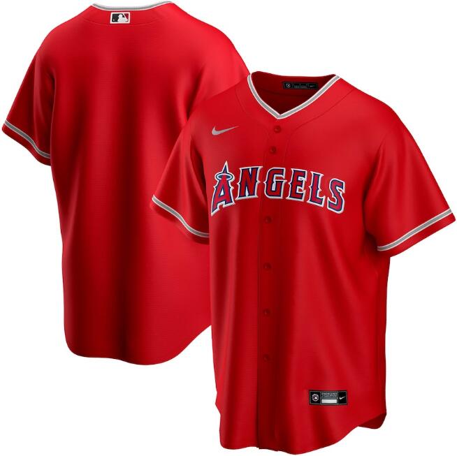 Men's Los Angeles Angels Red MLB Cool Base Stitched Jersey