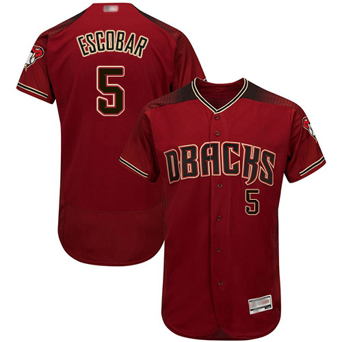 Diamondbacks #5 Eduardo Escobar Sedona Red Flexbase Authentic Collection Stitched MLB Jersey