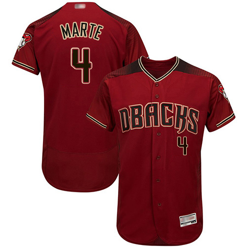 Diamondbacks #4 Ketel Marte Sedona Red Flexbase Authentic Collection Stitched MLB Jersey