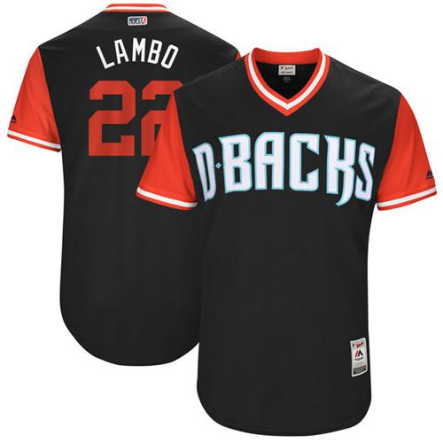 Diamondbacks #22 Jake Lamb Black "Lambo" Players Weekend Authentic Stitched MLB Jersey