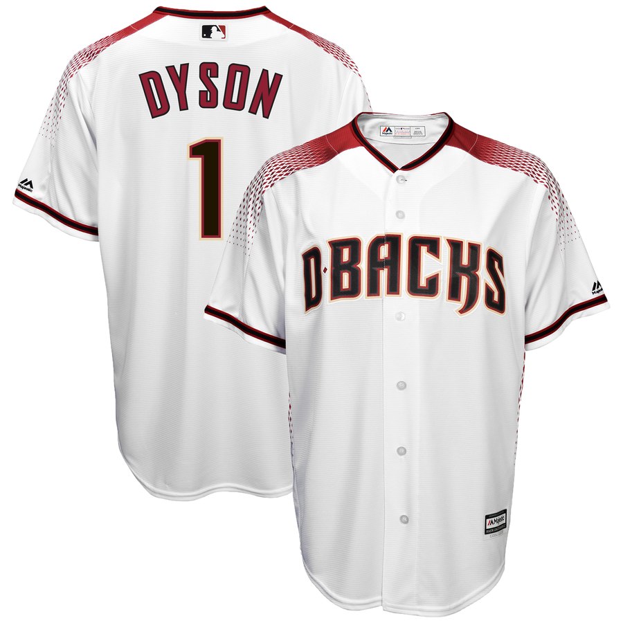 Arizona Diamondbacks #1 Jarrod Dyson Majestic White Home Cool Base Player Jersey