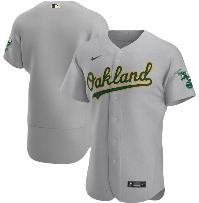 Men's Oakland Athletics Blank Grey MLB Flex Base Stitched Jersey