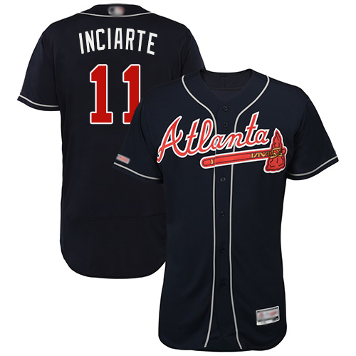 Braves #11 Ender Inciarte Navy Blue Flexbase Authentic Collection Stitched MLB Jersey Braves #11 Ender Inciarte Navy Blue Flexbase Authentic Collection Stitched MLB Jersey