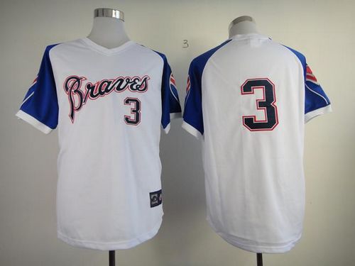 Braves #3 Dale Murphy White 1974 Throwback Stitched MLB Jersey Braves #3 Dale Murphy White 1974 Throwback Stitched MLB Jersey