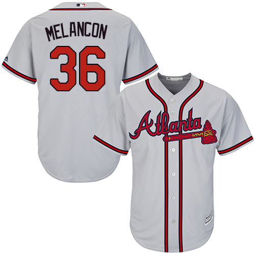 Braves #36 Mark Melancon Grey New Cool Base Stitched MLB Jersey