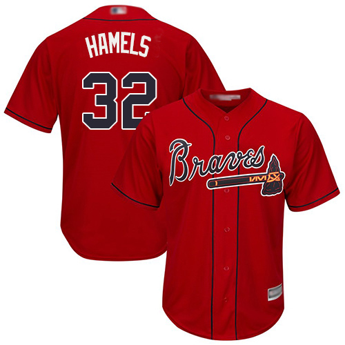 Braves #32 Cole Hamels Red New Cool Base Stitched MLB Jersey Braves #32 Cole Hamels Red New Cool Base Stitched MLB Jersey