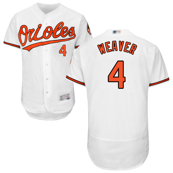 Orioles #4 Earl Weaver White Flexbase Authentic Collection Stitched MLB Jersey