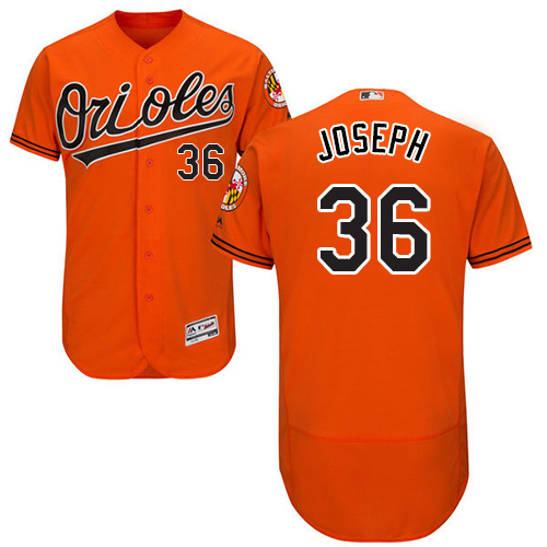 Orioles #36 Caleb Joseph Orange Flexbase Authentic Collection Stitched MLB Jersey