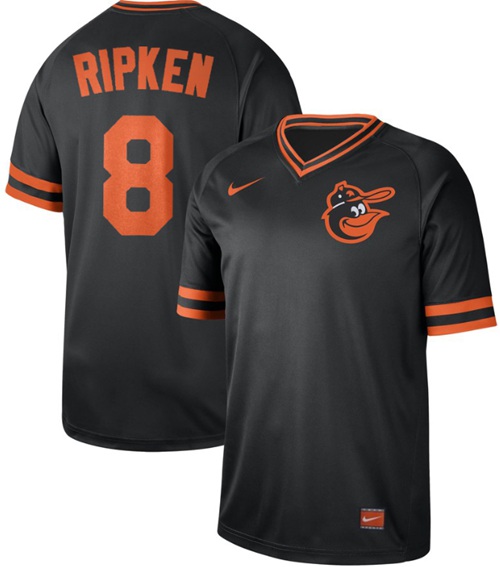 Nike Orioles #8 Cal Ripken Black Authentic Cooperstown Collection Stitched MLB Jersey