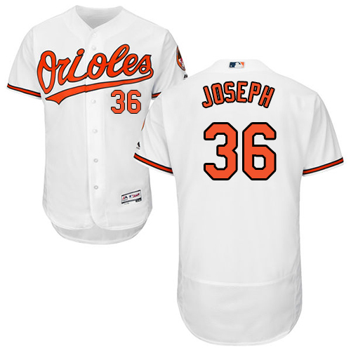 Orioles #36 Caleb Joseph White Flexbase Authentic Collection Stitched MLB Jersey