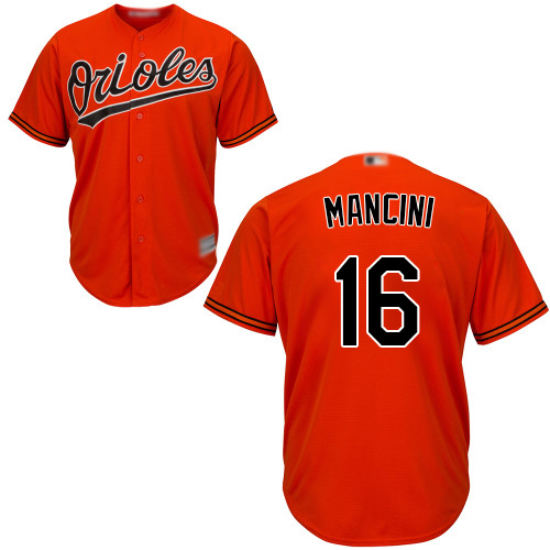 Orioles #16 Trey Mancini Orange New Cool Base Stitched MLB Jersey