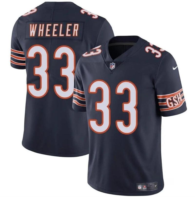 Men's Chicago Bears #33 Ian Wheeler Navy Vapor Stitched Football Jersey