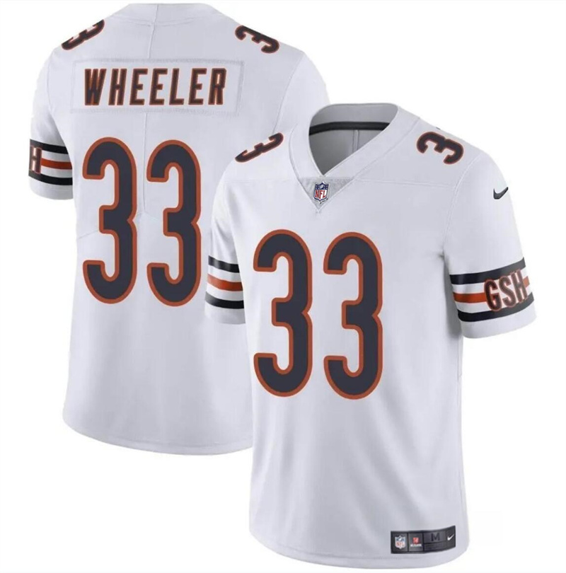 Men's Chicago Bears #33 Ian Wheeler White Vapor Stitched Football Jersey