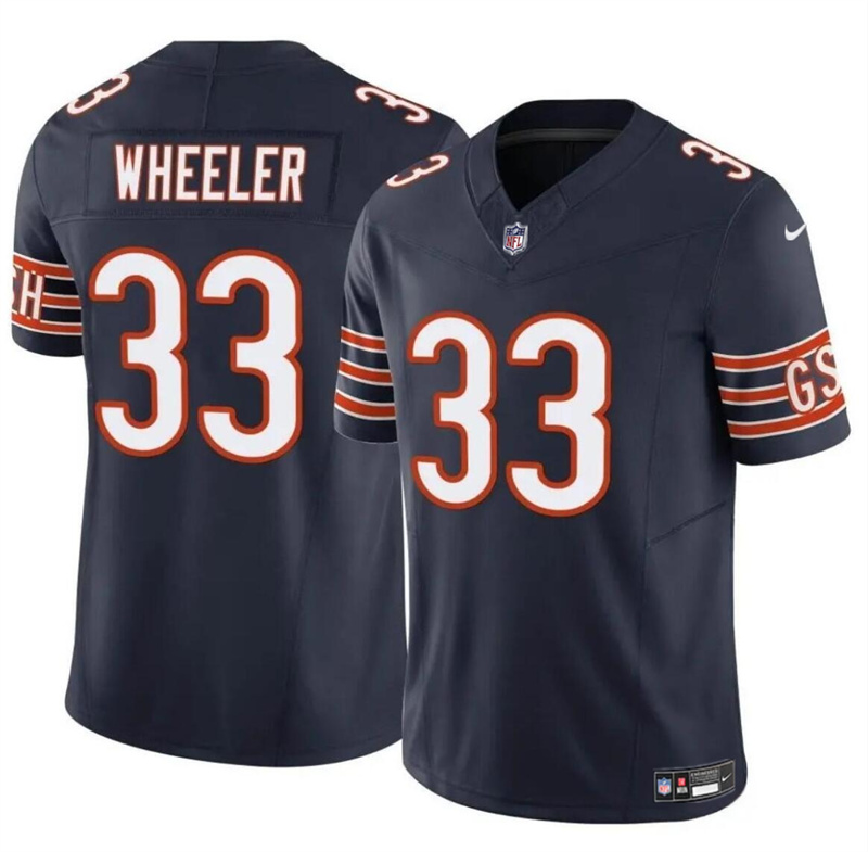 Men's Chicago Bears #33 Ian Wheeler Navy 2023 F.U.S.E. Vapor Stitched Football Jersey