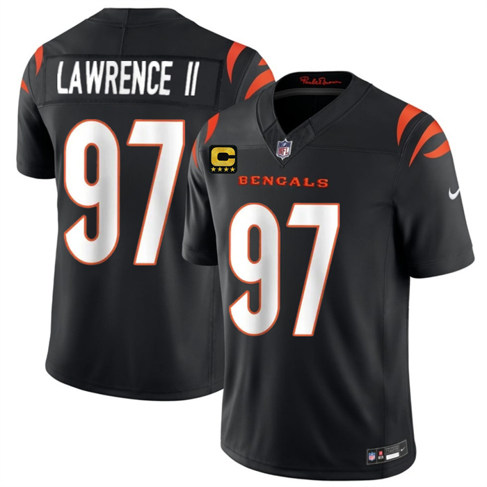 Men's Cincinnati Bengals #97 Dexter Lawrence II Black 2026 F.U.S.E. 4-Star C Patch Vapor Untouchable Limited Stitched Football Jersey