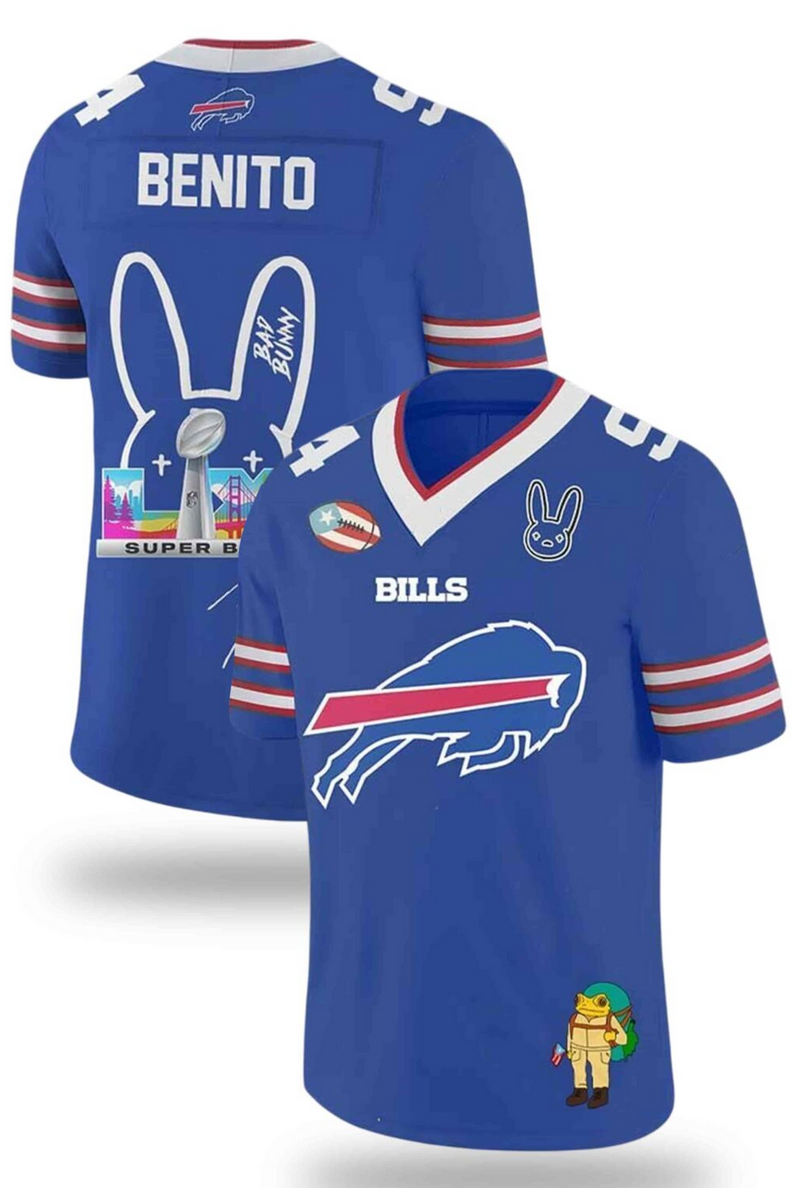 Men's Buffalo Bills Royal 2025/2026 Bowl LX Print Jersey