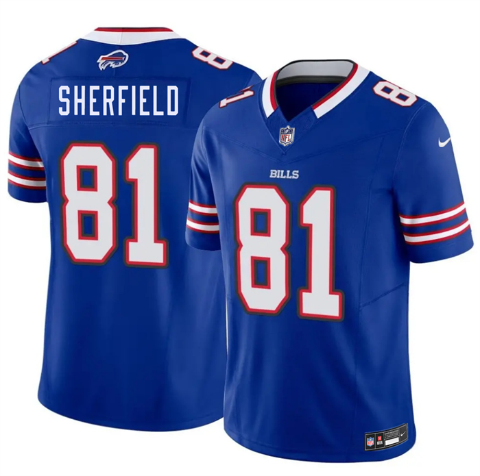 Men's Buffalo Bills #81 Trent Sherfield Blue 2026 F.U.S.E. Vapor Untouchable Limited Stitched Football Jersey