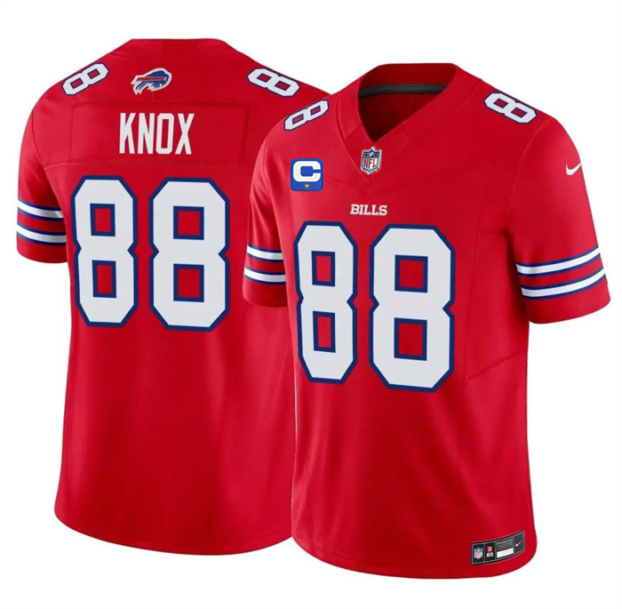 Men's Buffalo Bills #88 Dawson Knox Red 2026 F.U.S.E. Vapor With 1-Star C Patch Untouchable Limited Stitched Jersey