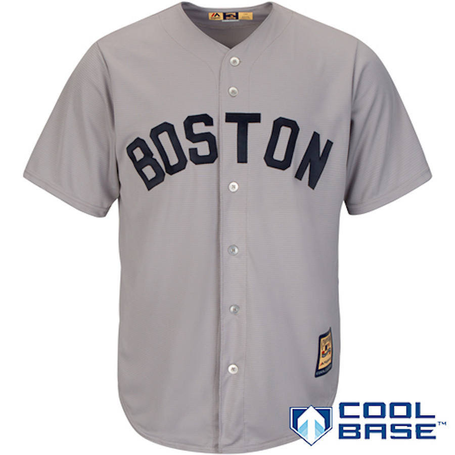 Boston Red Sox Majestic Cooperstown Cool Base Team Jersey Gray