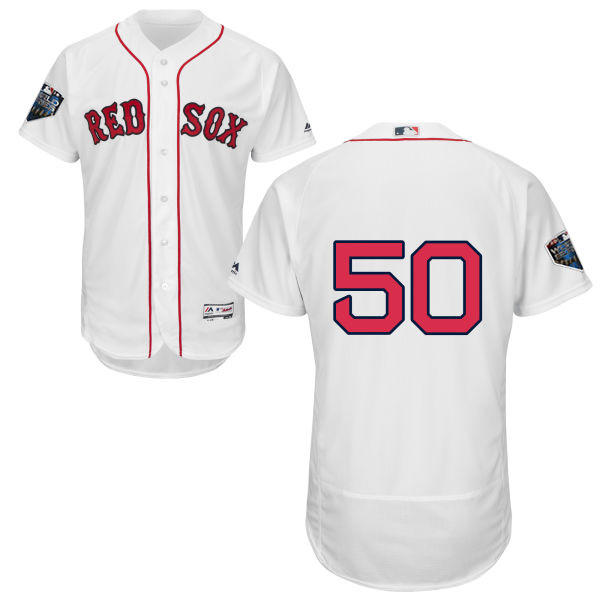 Red Sox #50 Mookie Betts White Flexbase Authentic Collection 2018 World Series Stitched MLB Jersey