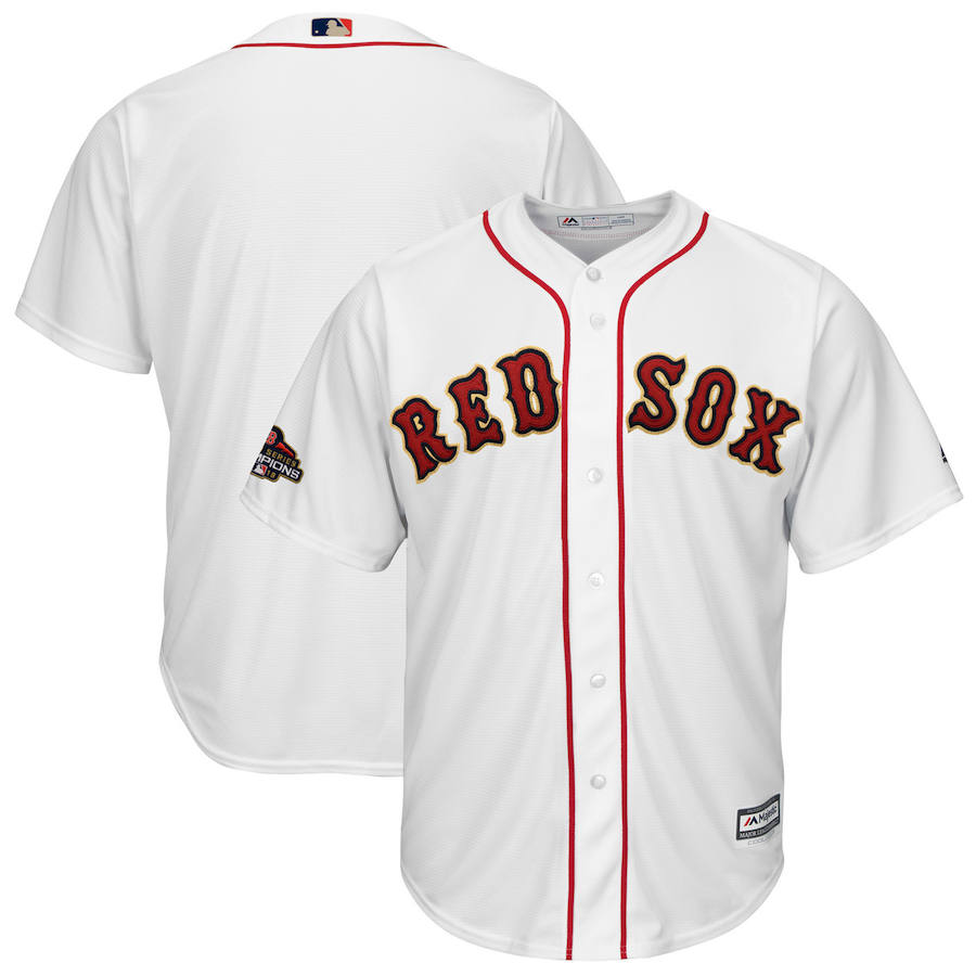 Boston Red Sox Majestic 2019 Gold Program Cool Base Team Jersey White